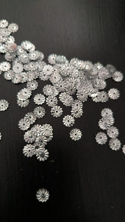 Paillettes Soleil Argentées 7 mm