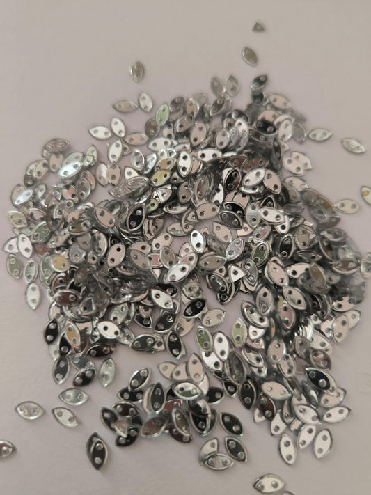 Sequins argent ovales 4mm 1