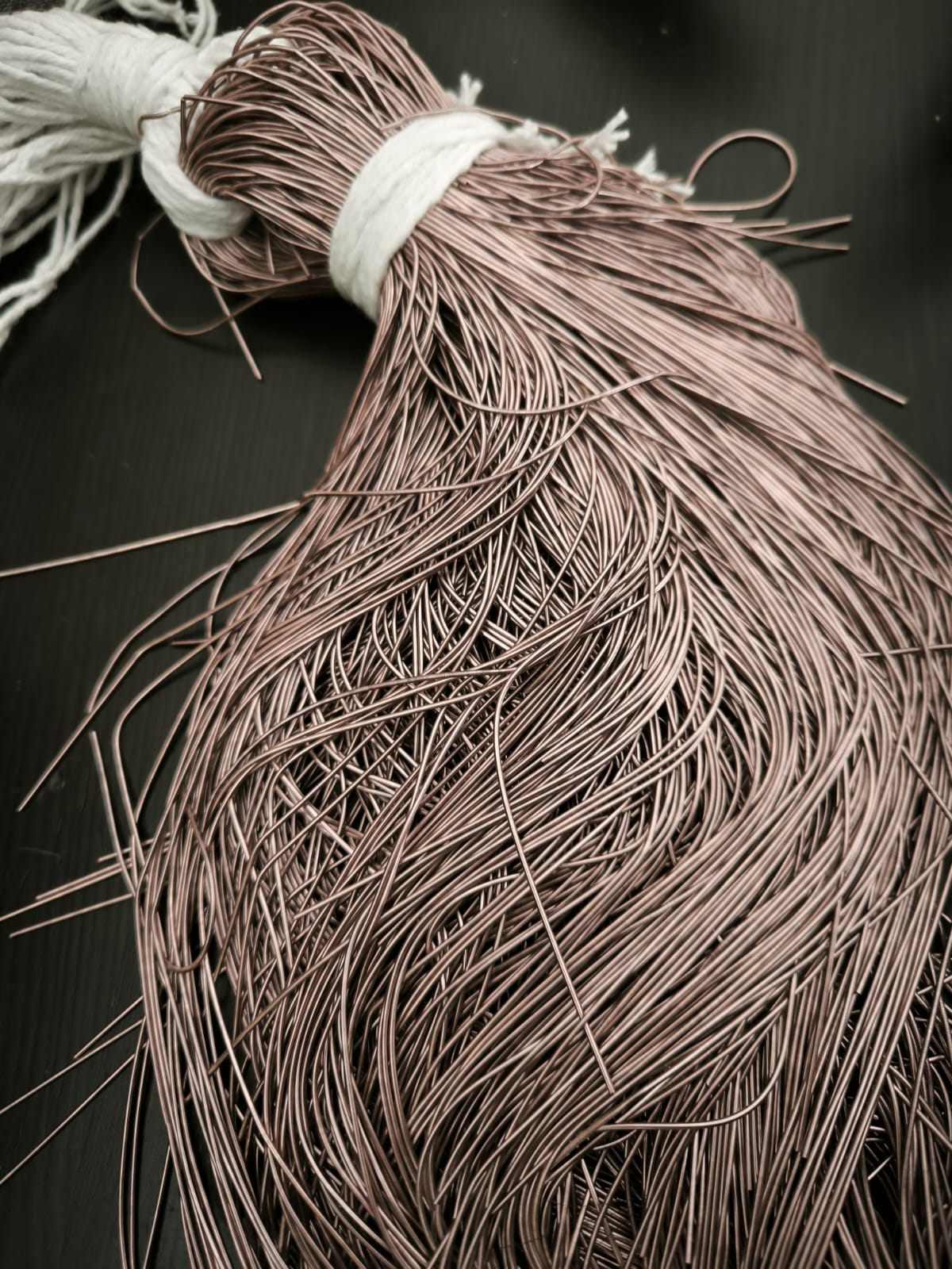 Cannetille fine rose cuivré antik