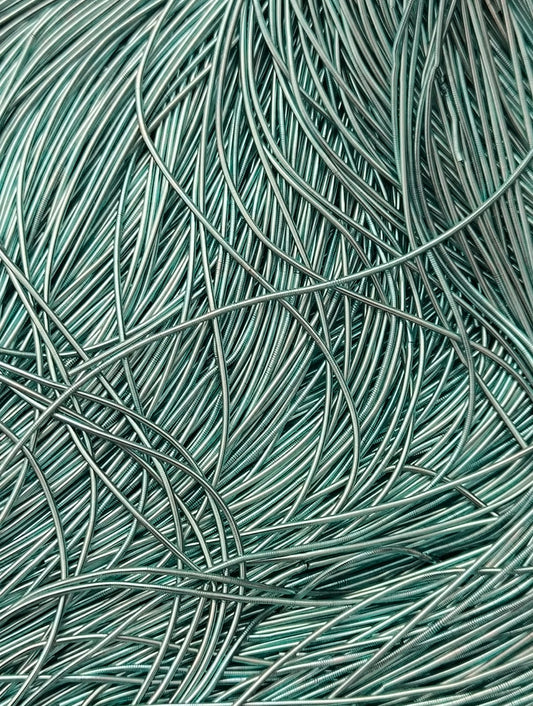 Cannetille vert opaline brillant lisse fine