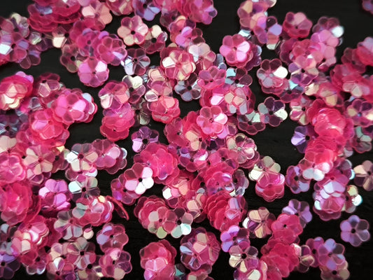 Fleurs Incurvées Rose Framboise pour Broderie 5 mm