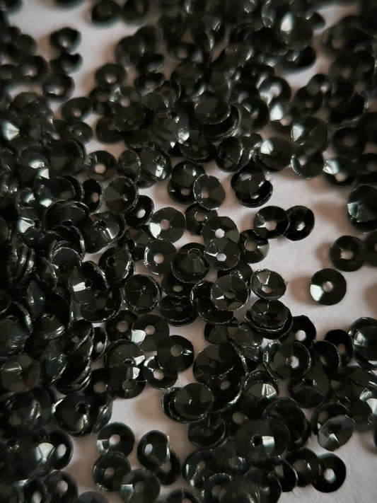 paillette noire cuvette 4mm 0384K a