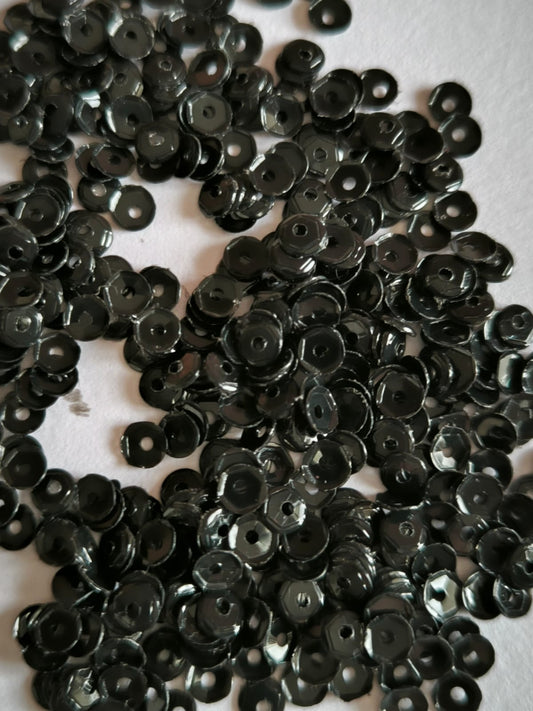 paillette noire hexagone 0384FK 4mm c