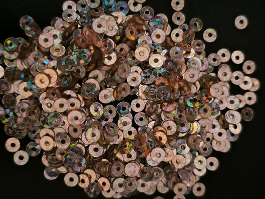 paillette rose doree irise facette multi-22L 4mm
