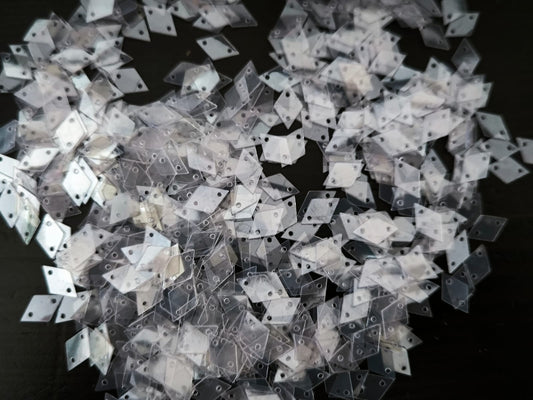 Sequins transparents losange plat 10mm