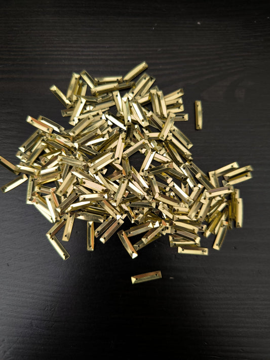 Paillettes rectangle dore
