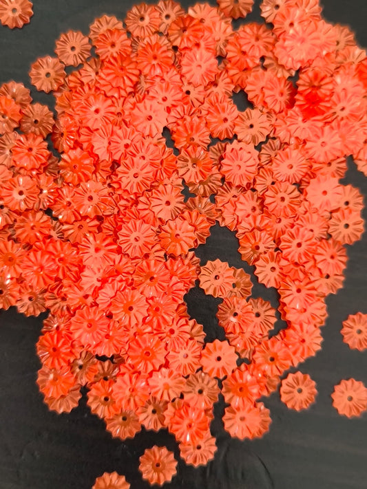 Paillettes Soleil Orange Foncé 7 mm