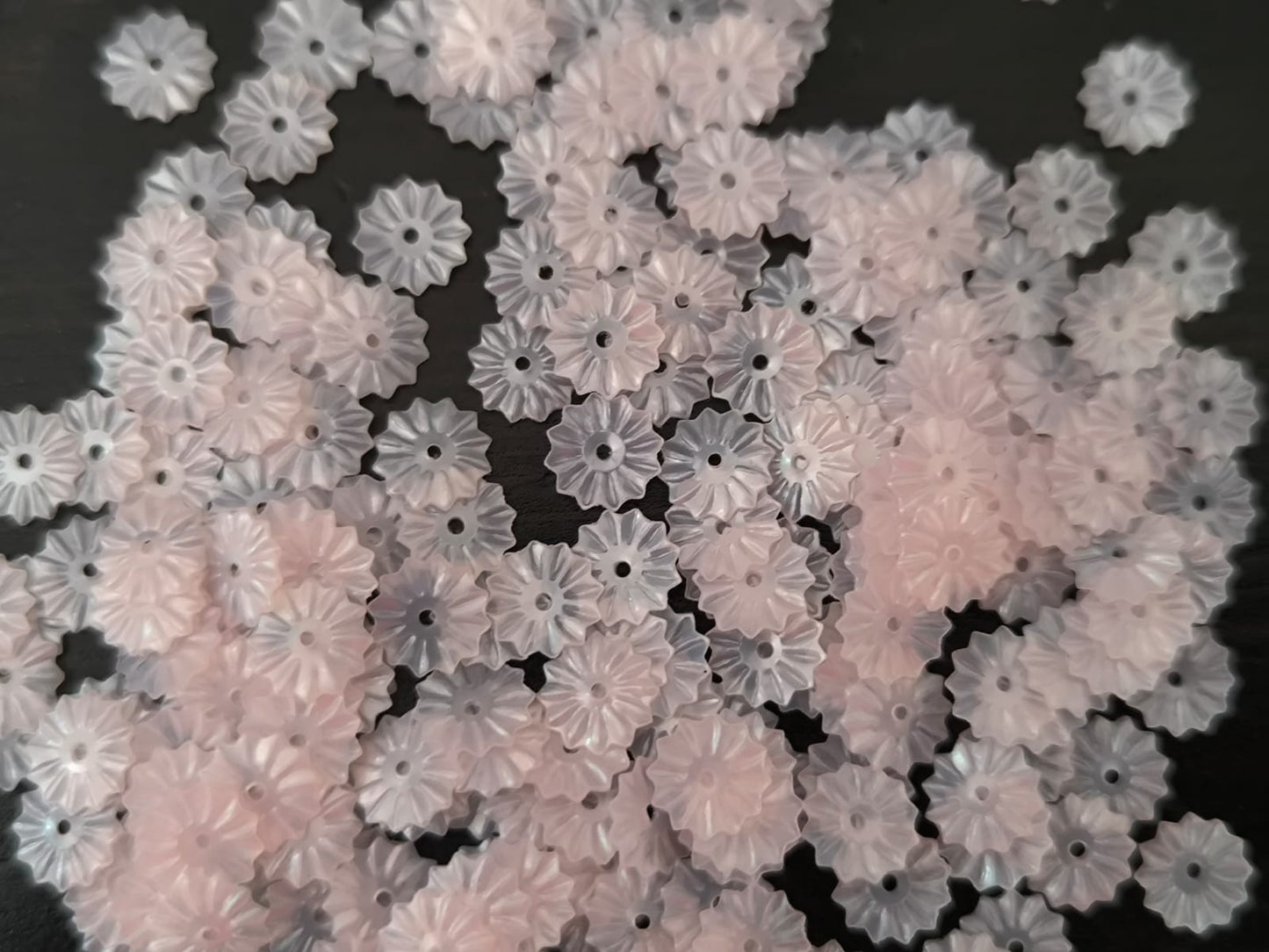 Paillettes Soleil Rose Pâle Ancien 7 mm