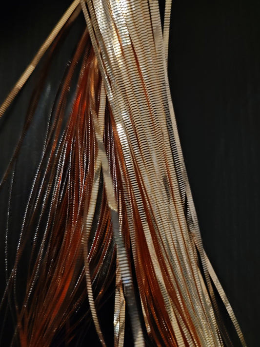 Fil de lame lisse doré métallique