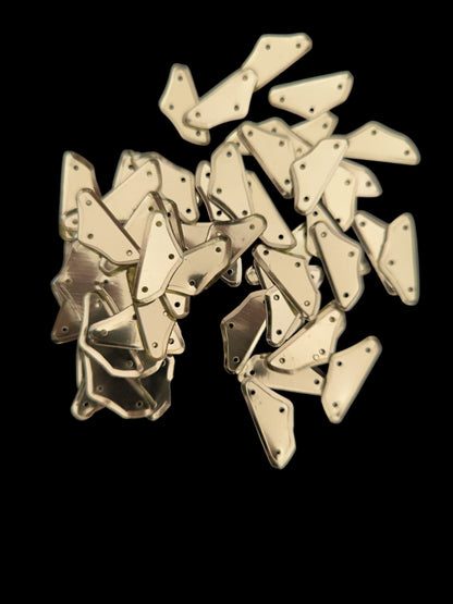 Paillettes polygones dores 20x7 mm