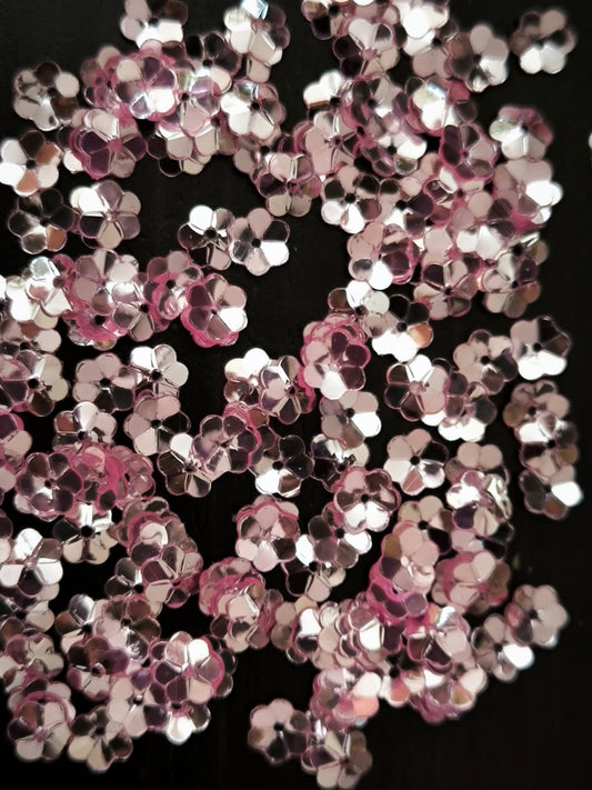 Fleurs Incurvées Rose Miroir pour Broderie 5 mm