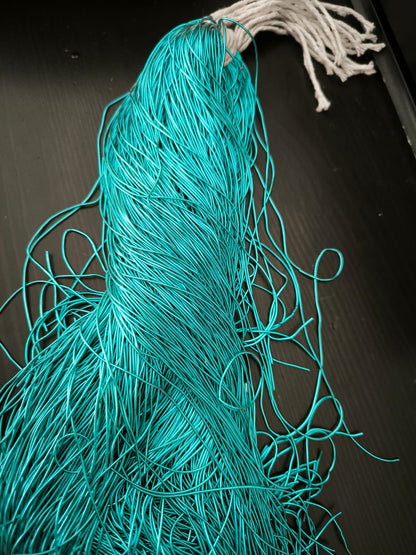 Cannetille lisse bleu turquoise brillant