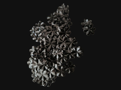 Fleurs Noires pour Broderie 15 mm
