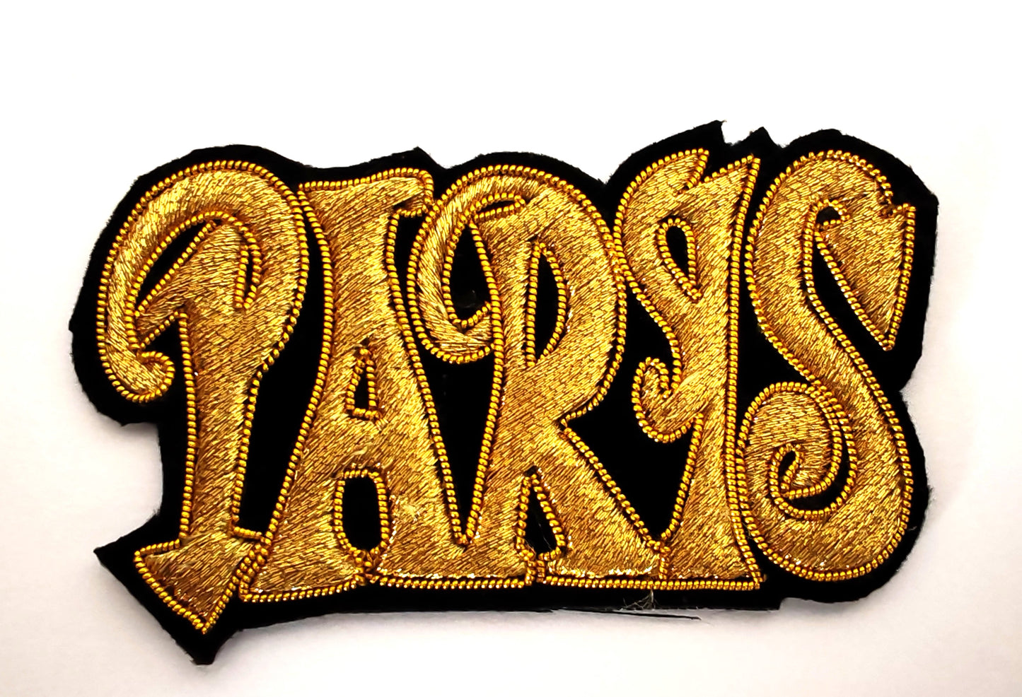 Patch brode PARIS style arts nouveaux fil dore