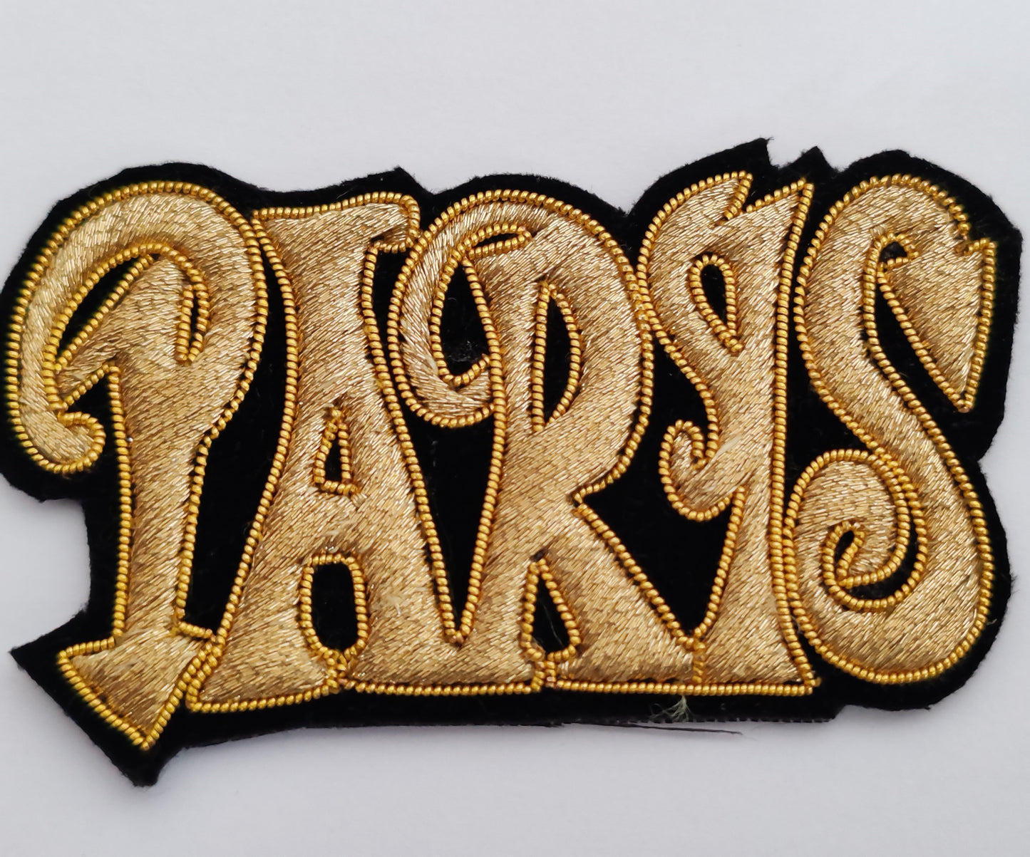 Patch brode PARIS style arts nouveaux fil dore