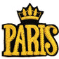 Patch PARIS brode en cannetille doree