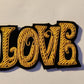 Patch brode main LOVE arts nouveaux en cannetille