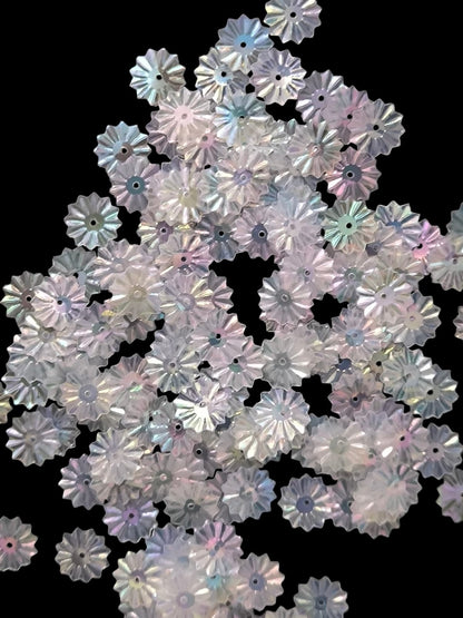 Paillettes Soleil Blanc Transparent Irisé 10 mm