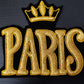 Patch brode Paris en fil dore