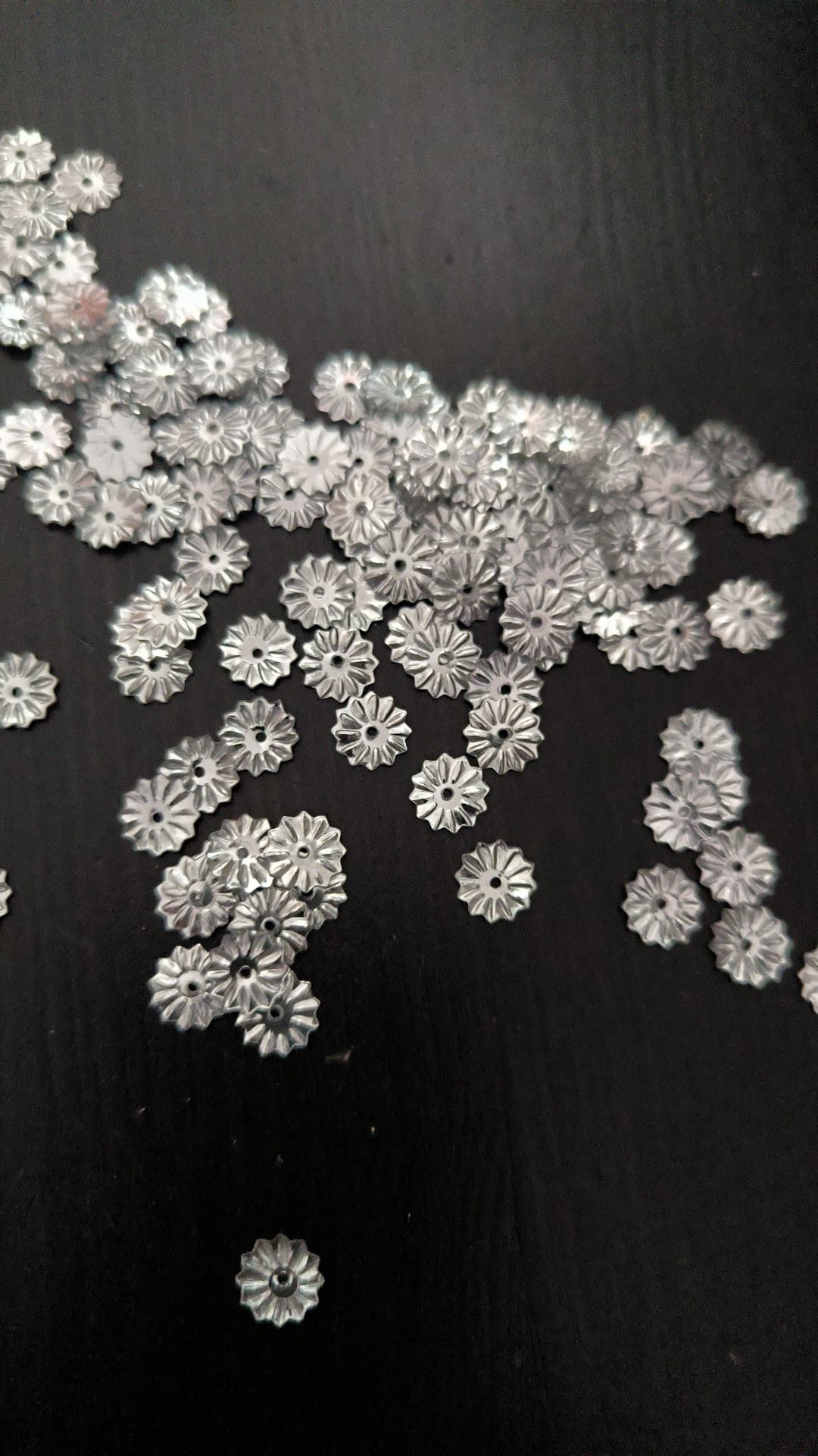 Paillettes Soleil Argentées 7 mm