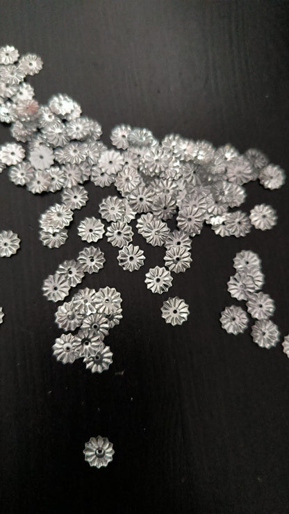 Paillettes Soleil Argentées 7 mm