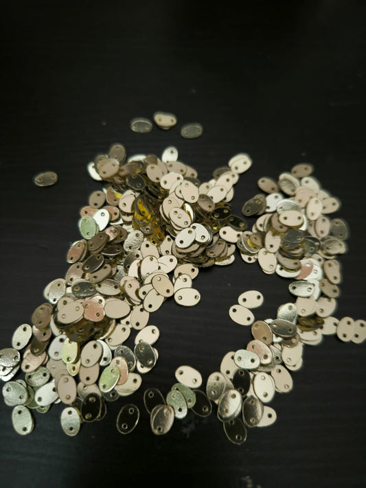 Sequin ovales dores 6mm