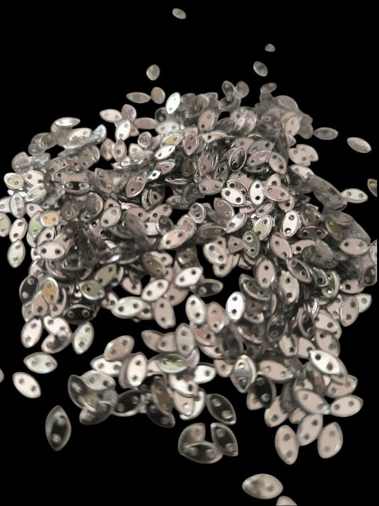 Sequins argent ovales 4 mm