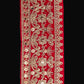 Galon zari rouge motifs dorés