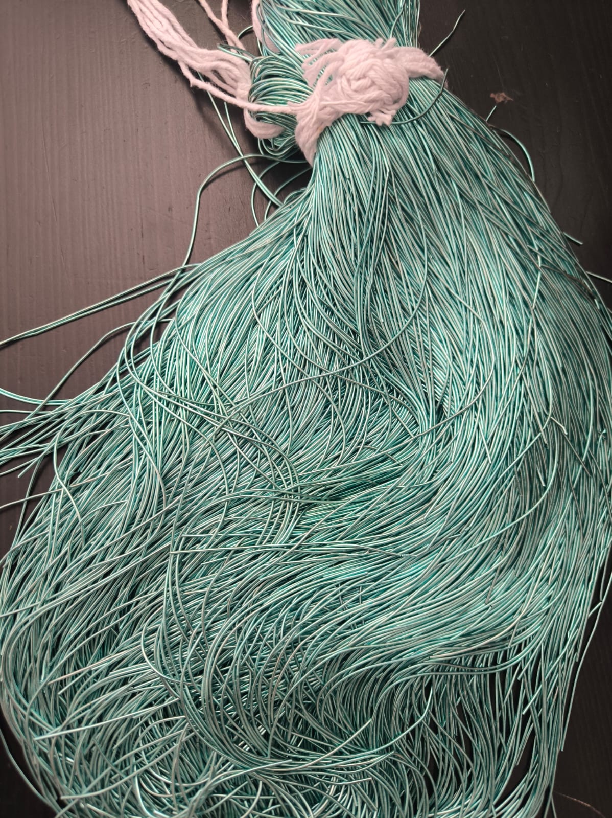 Cannetille vert opaline brillant lisse fine