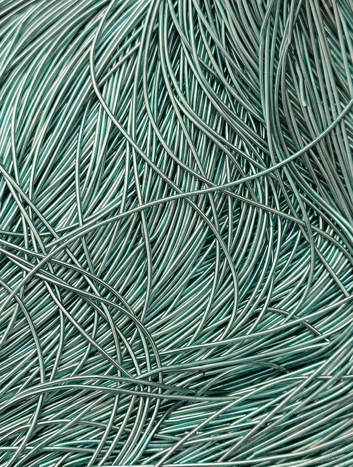 Cannetille vert opaline brillant lisse fine