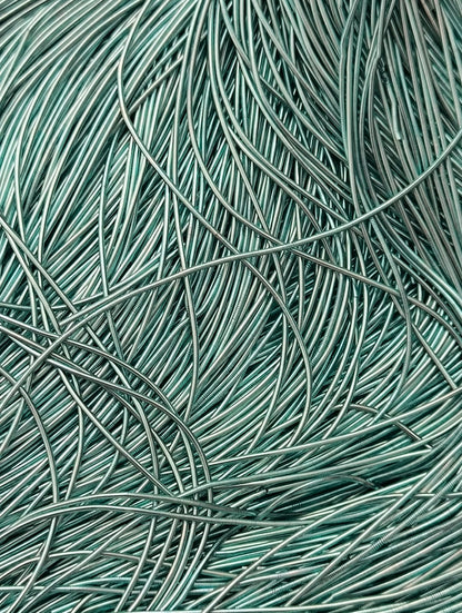 Cannetille vert opaline brillant lisse fine