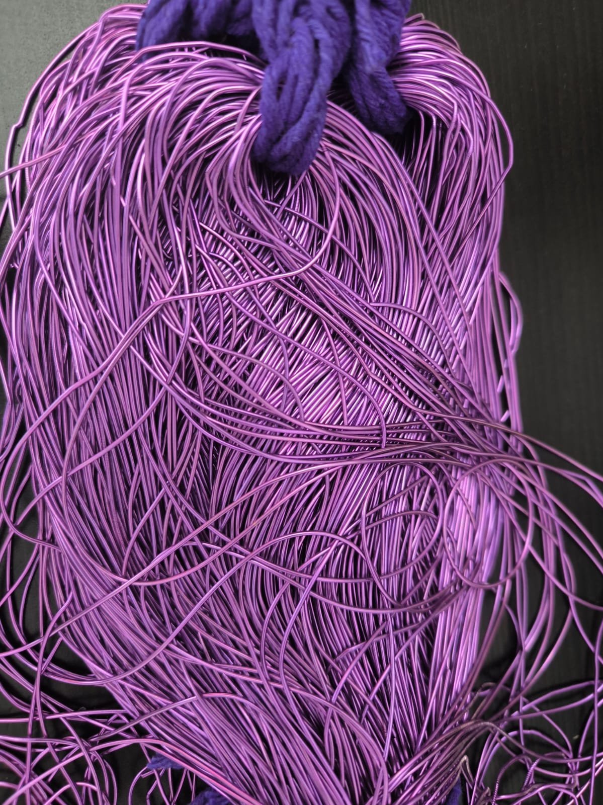 Cannetille violette lisse brillante