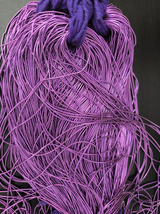 Cannetille violette lisse brillante