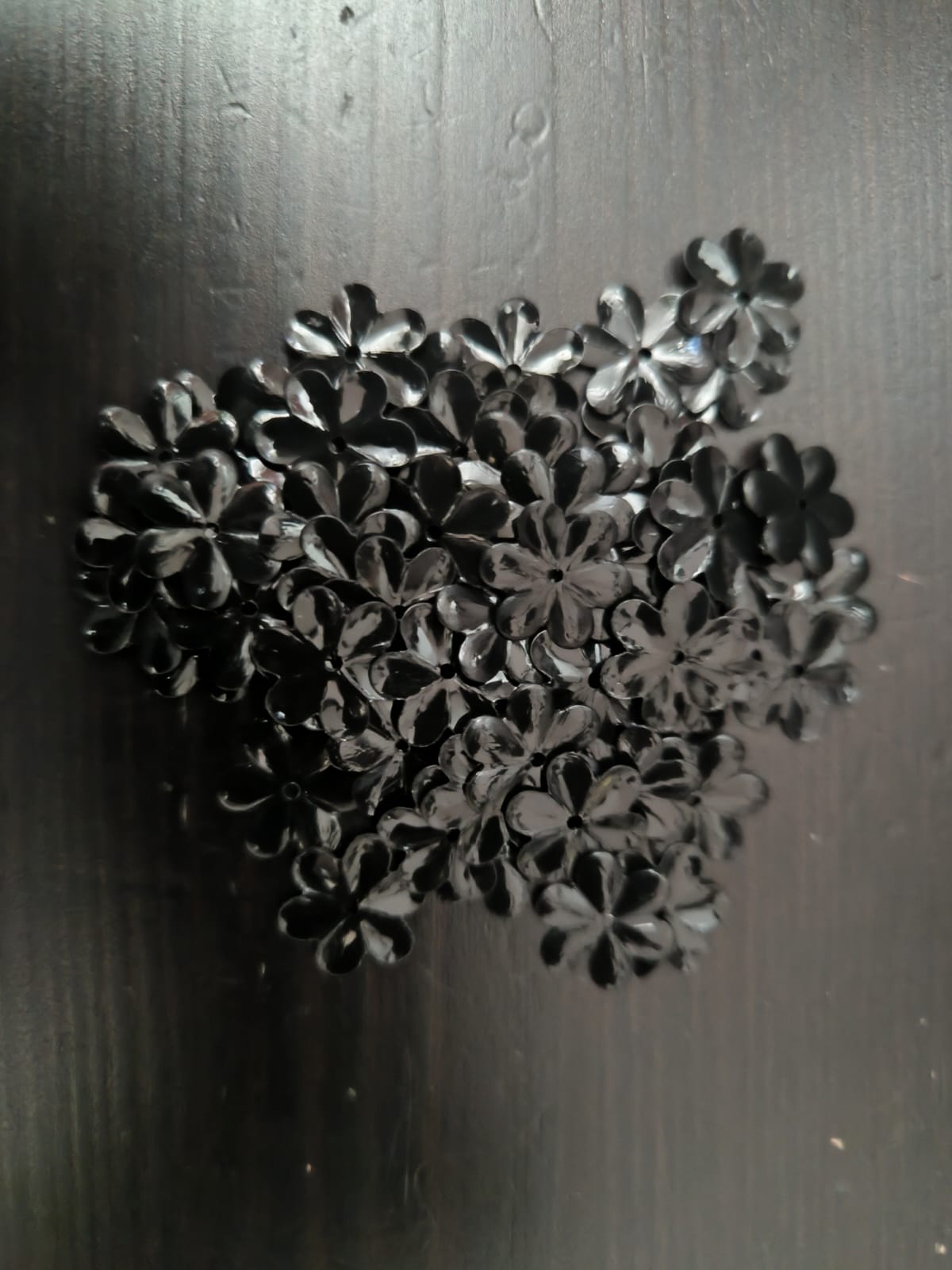 Fleurs Noires pour Broderie 15 mm