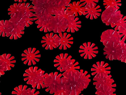 Paillettes fleurs soleil rouges 15 mm