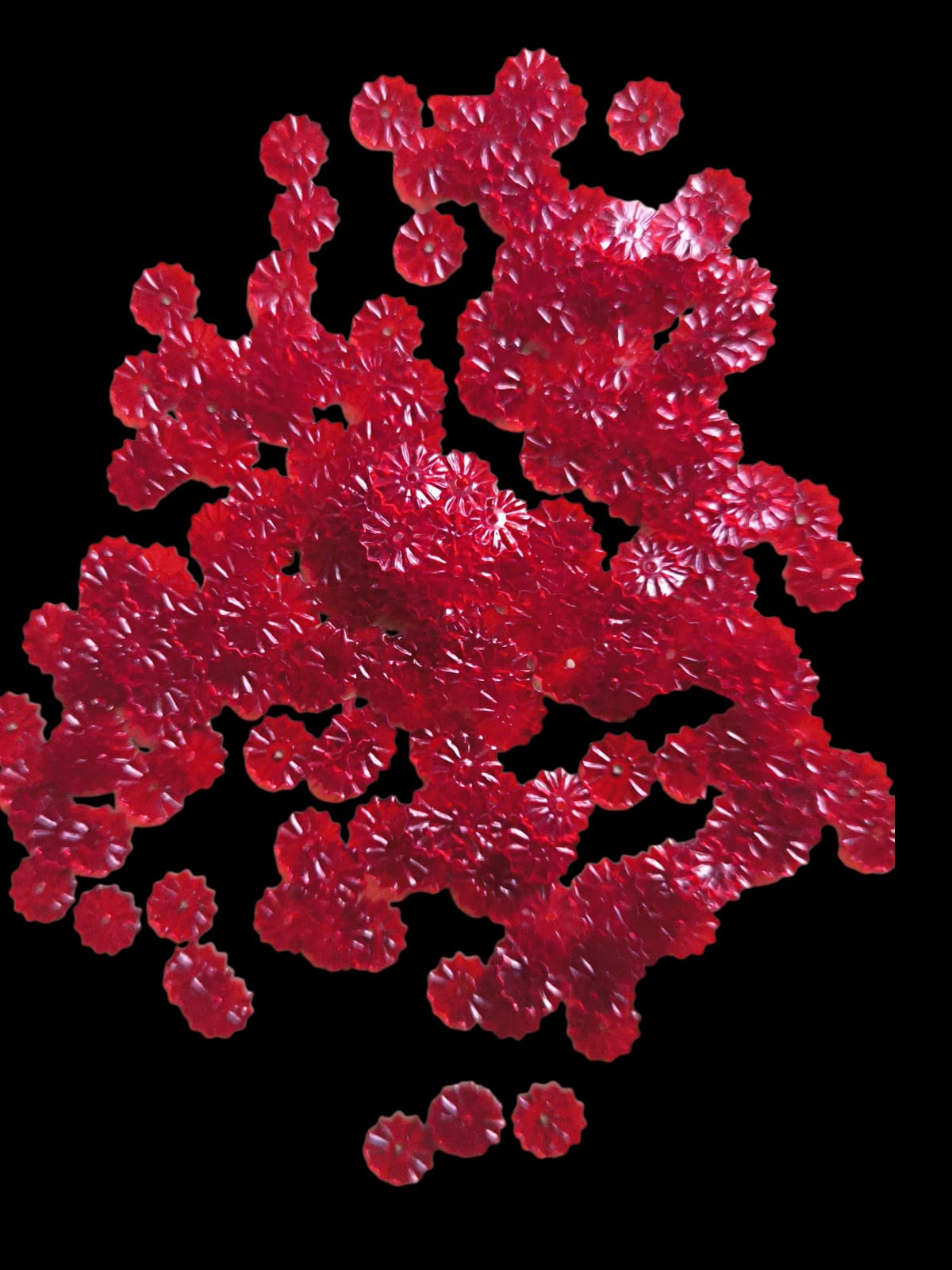 Paillettes Soleil Rouges 7 mm