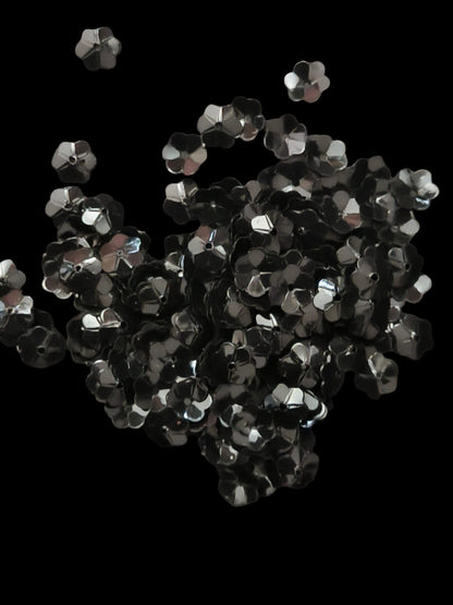 Fleurs Incurvees Noires pour Broderie 5 mm
