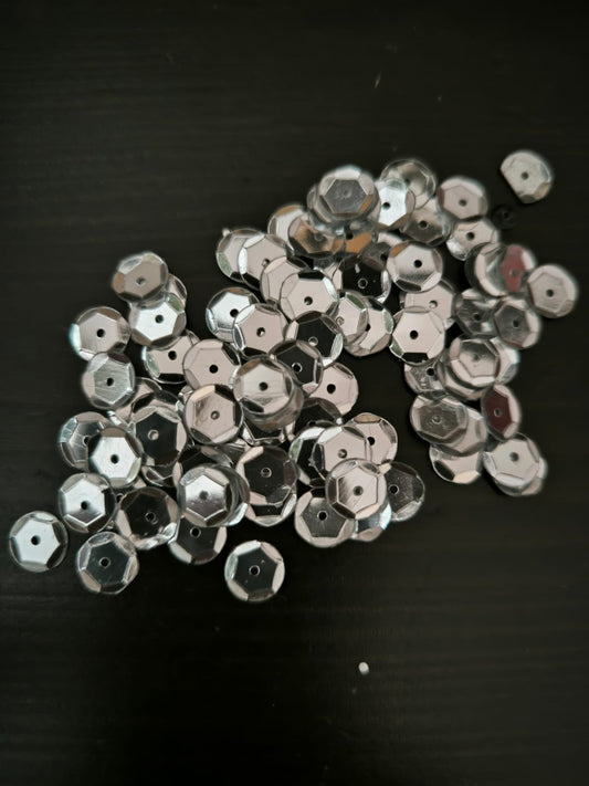 paillette Argente hexagonal MT418FK 8mm a