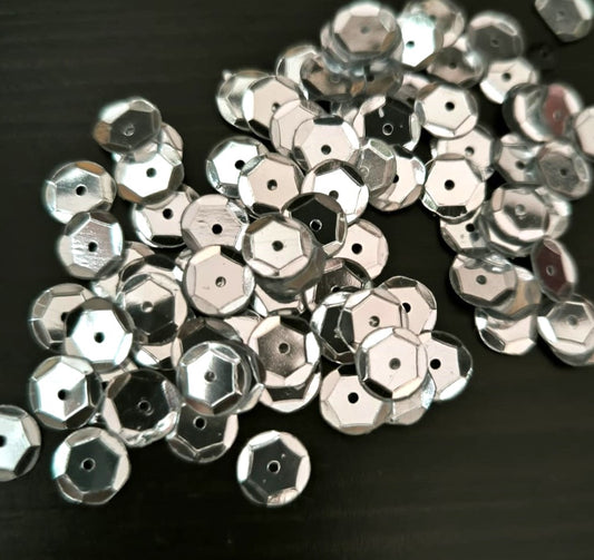 paillette Argente hexagonal MT418FK 8mm b