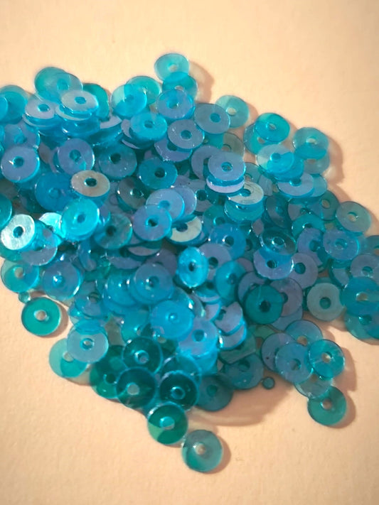 paillette bleu 49M 4mm b