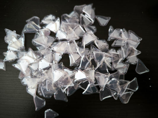 Paillettes polygones transparentes 20x10 mm - Forme 163