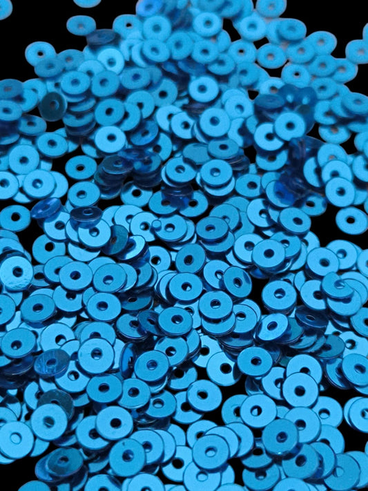 paillettes bleu brillant zoom