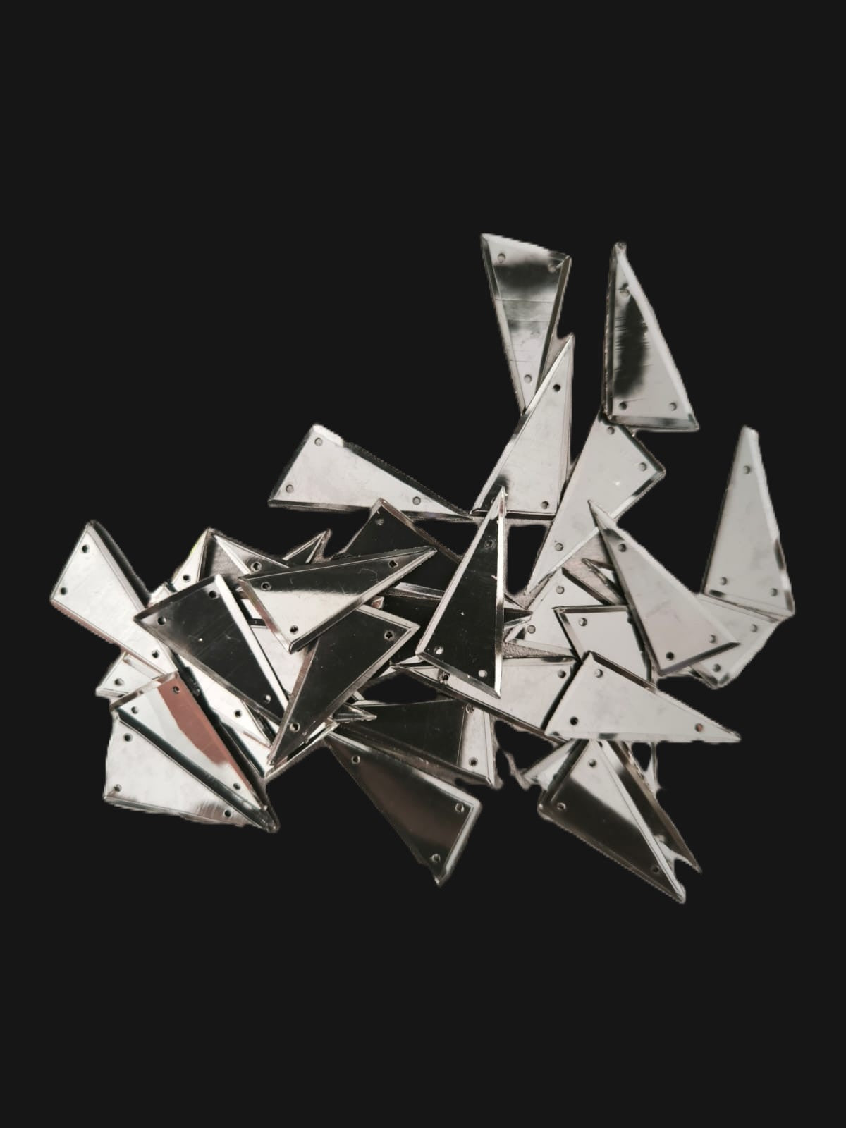 Paillettes Triangles Noires pour Broderie - 15x28mm