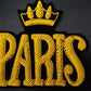 Patch PARIS brode en cannetille doree