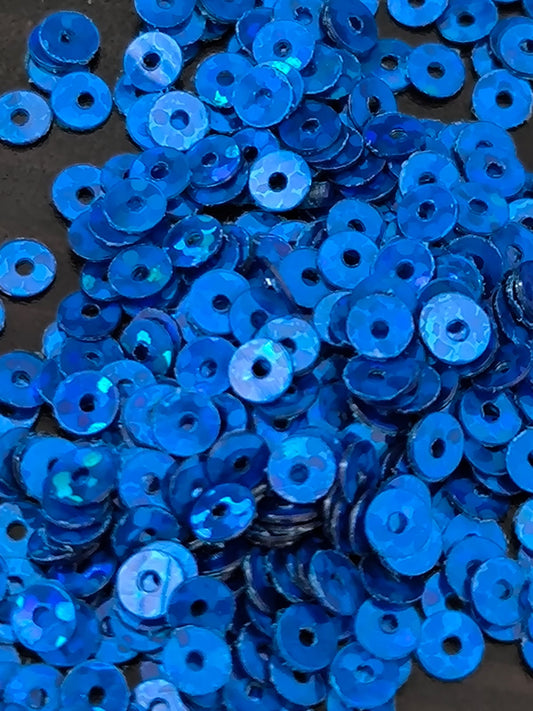 sequins bleu fonces irises zoom
