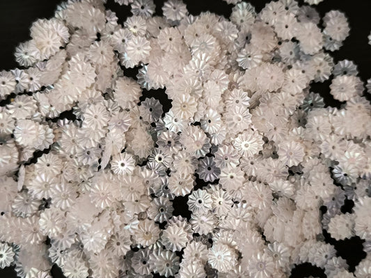 Paillettes Soleil Blanc Nacré 7 mm