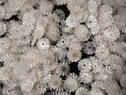 Paillettes Soleil Blanc Nacré 7 mm