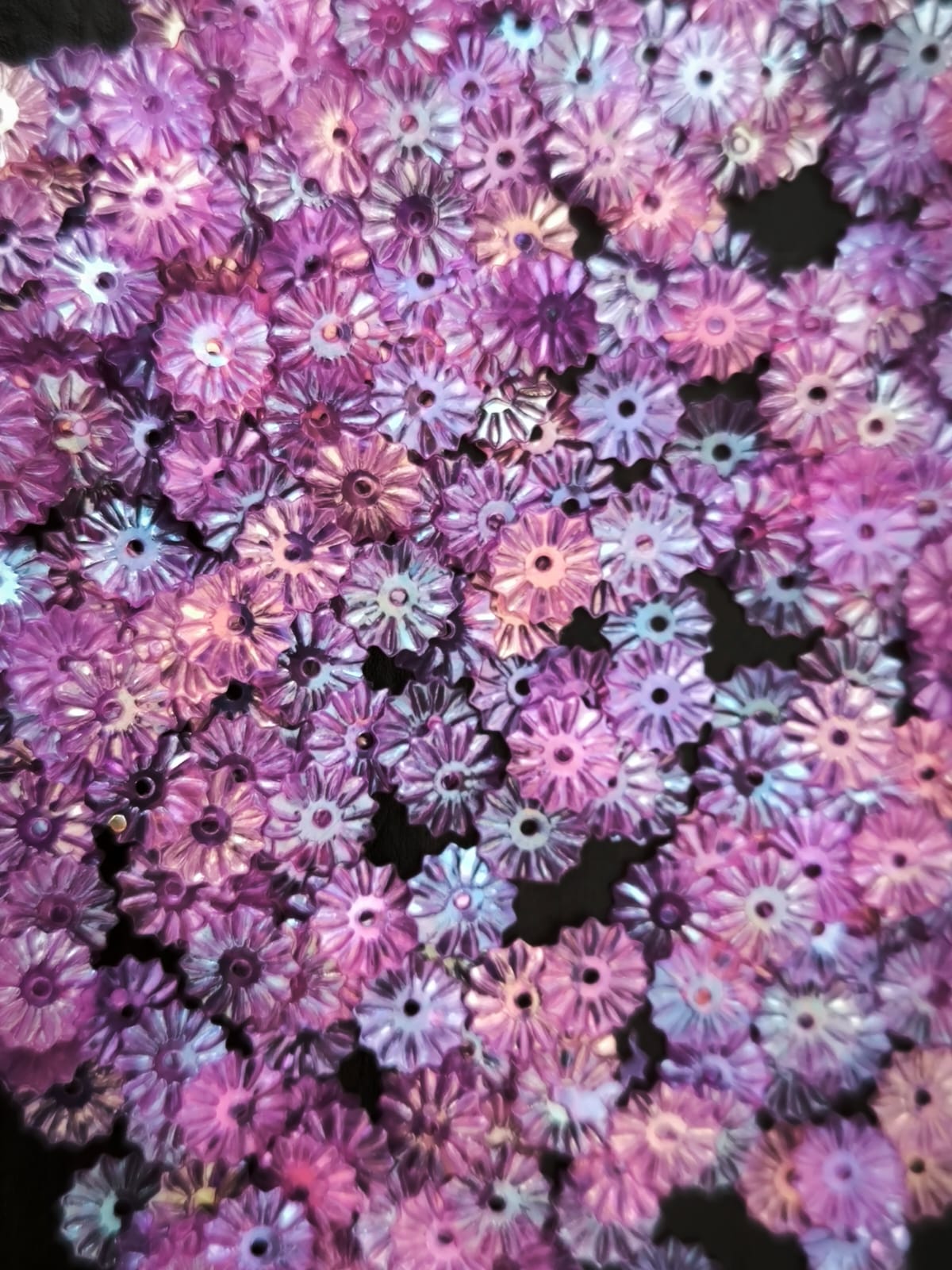Paillettes Soleil Violet Irisé Rose 7 mm