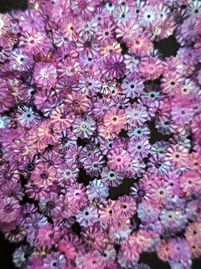 Paillettes Soleil Violet Irisé Rose 7 mm