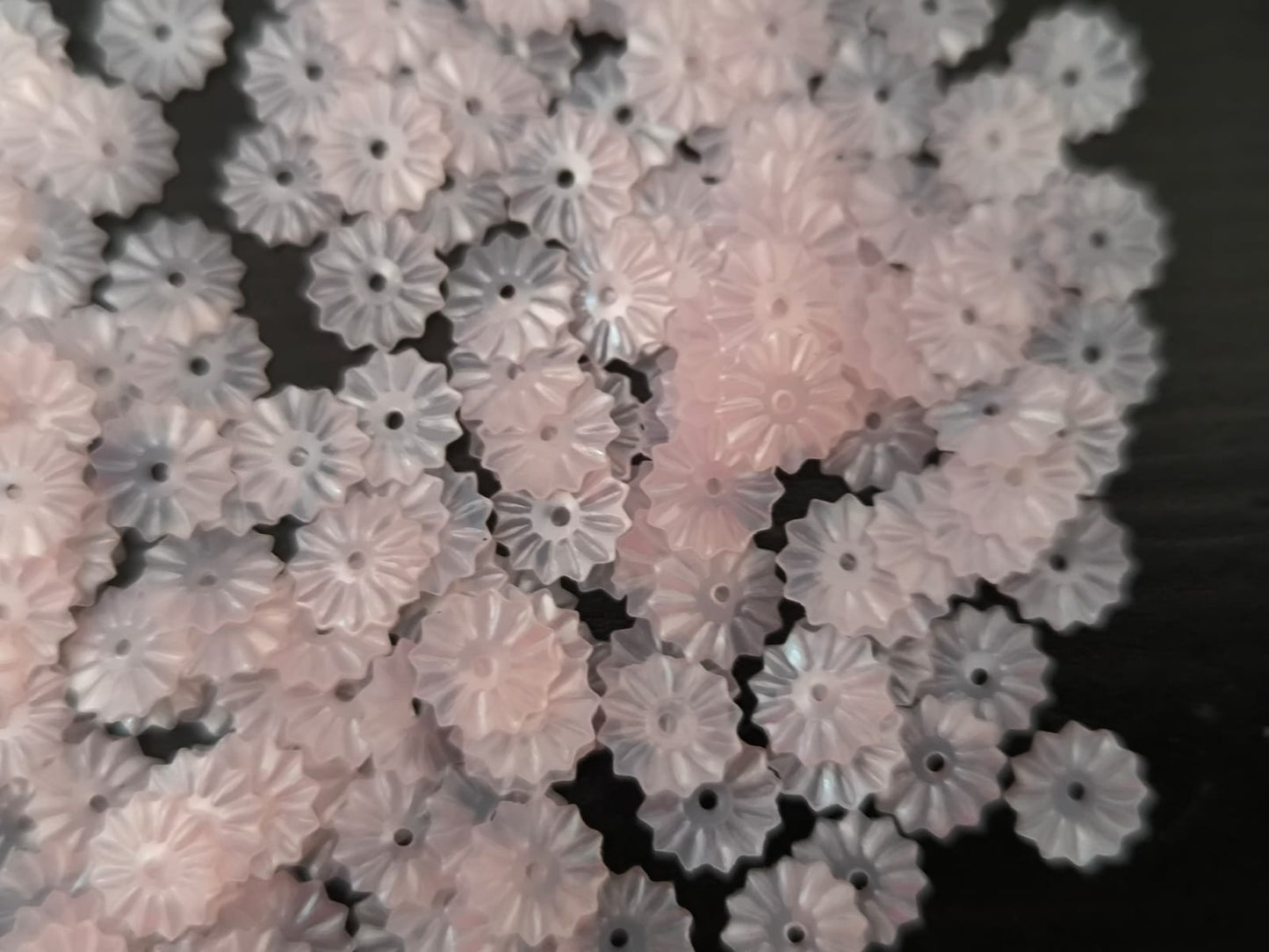 Paillettes Soleil Rose Pâle Ancien 7 mm